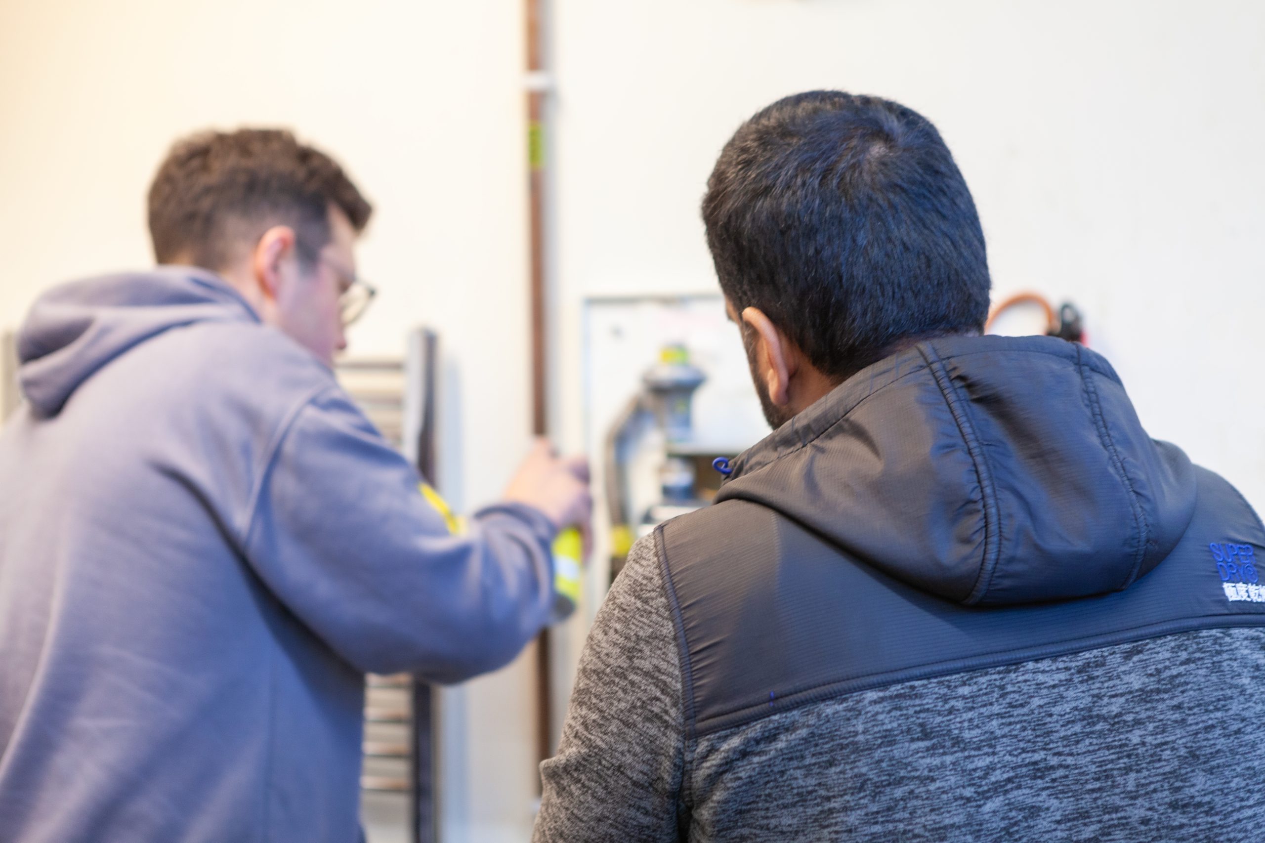 Gas Engineers working on a Gas Meter